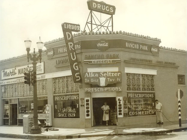 Rancho Pharmacy Exterior 1929