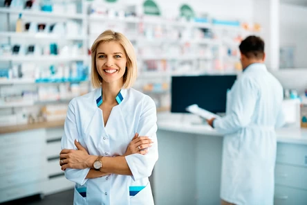 A woman pharmacist