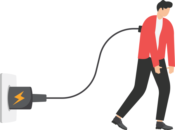 a drawing of a man plugged into a wall socket representing low testosterone